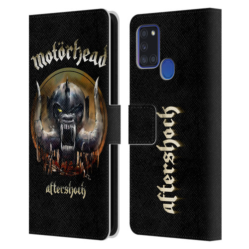 Motorhead Graphics Aftershock Leather Book Wallet Case Cover For Samsung Galaxy A21s (2020)