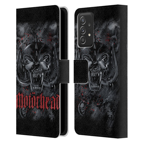 Motorhead Graphics Deathstorm Leather Book Wallet Case Cover For Samsung Galaxy A52 / A52s / 5G (2021)