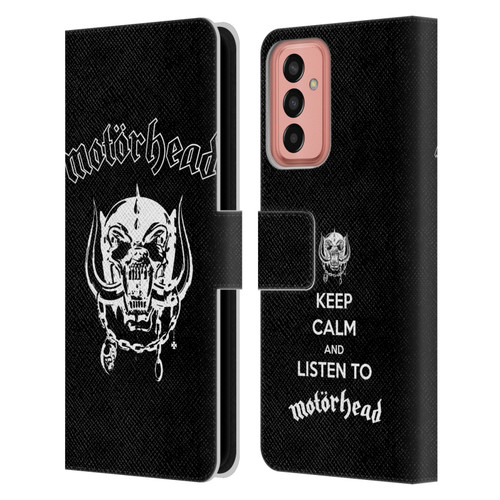 Motorhead Graphics Classic Logo Leather Book Wallet Case Cover For Samsung Galaxy M13 (2022)