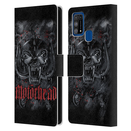 Motorhead Graphics Deathstorm Leather Book Wallet Case Cover For Samsung Galaxy M31 (2020)