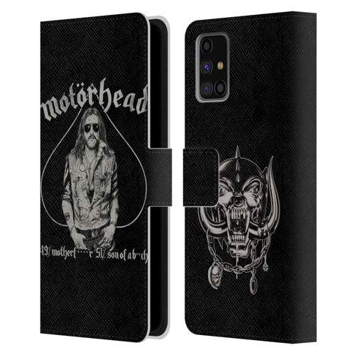 Motorhead Graphics Ace Of Spades Lemmy Leather Book Wallet Case Cover For Samsung Galaxy M31s (2020)