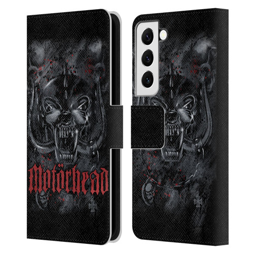 Motorhead Graphics Deathstorm Leather Book Wallet Case Cover For Samsung Galaxy S22 5G