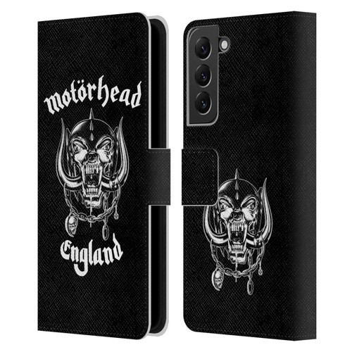 Motorhead Graphics England Leather Book Wallet Case Cover For Samsung Galaxy S22+ 5G