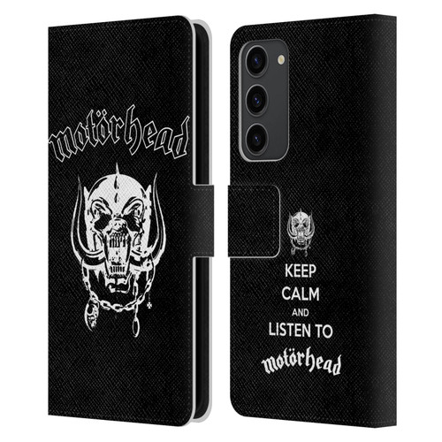 Motorhead Graphics Classic Logo Leather Book Wallet Case Cover For Samsung Galaxy S23+ 5G