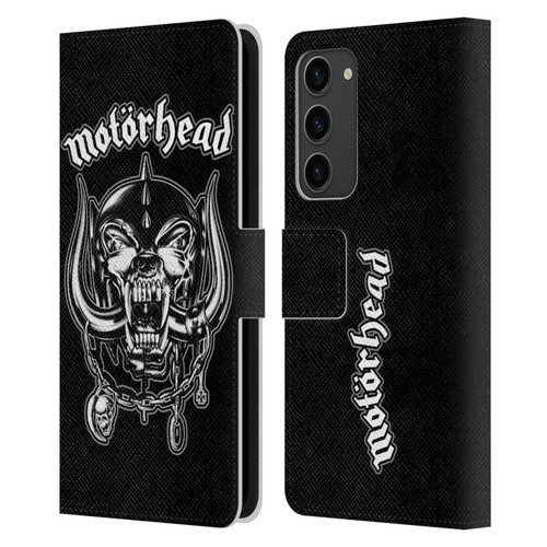 Motorhead Graphics Silver War Pig Leather Book Wallet Case Cover For Samsung Galaxy S23+ 5G