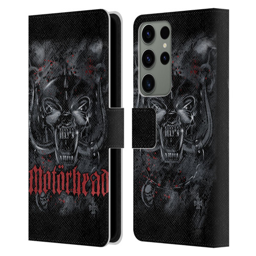 Motorhead Graphics Deathstorm Leather Book Wallet Case Cover For Samsung Galaxy S23 Ultra 5G
