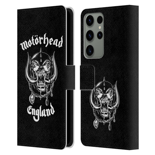 Motorhead Graphics England Leather Book Wallet Case Cover For Samsung Galaxy S23 Ultra 5G