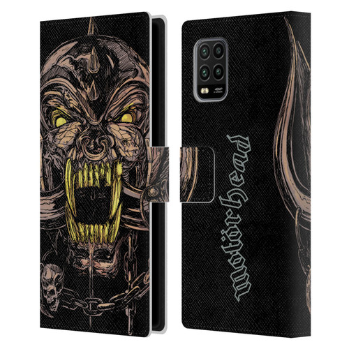 Motorhead Graphics Snaggletooth Leather Book Wallet Case Cover For Xiaomi Mi 10 Lite 5G