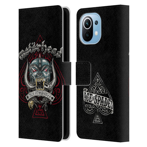 Motorhead Graphics Ace Of Spades Dog Leather Book Wallet Case Cover For Xiaomi Mi 11