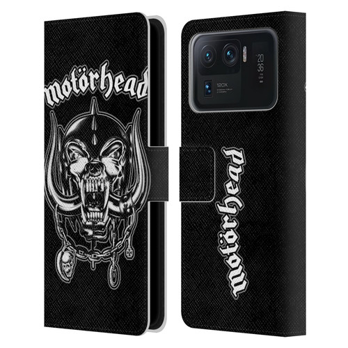 Motorhead Graphics Silver War Pig Leather Book Wallet Case Cover For Xiaomi Mi 11 Ultra