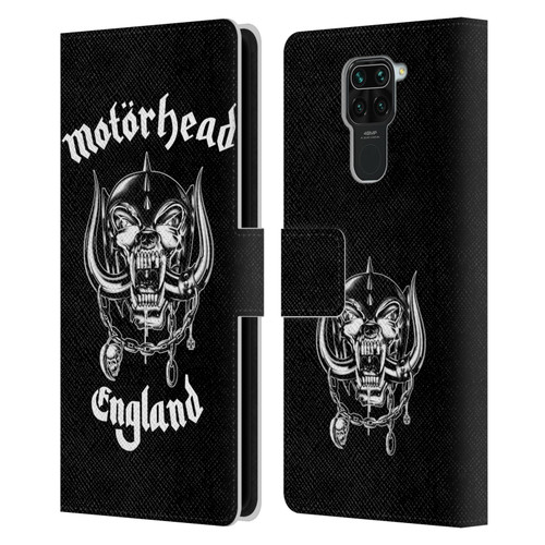 Motorhead Graphics England Leather Book Wallet Case Cover For Xiaomi Redmi Note 9 / Redmi 10X 4G