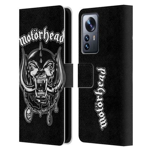 Motorhead Graphics Silver War Pig Leather Book Wallet Case Cover For Xiaomi 12 Pro