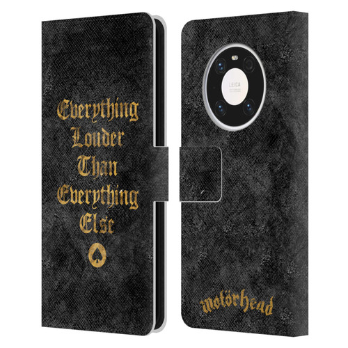 Motorhead Key Art Everything Louder Leather Book Wallet Case Cover For Huawei Mate 40 Pro 5G