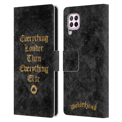 Motorhead Key Art Everything Louder Leather Book Wallet Case Cover For Huawei Nova 6 SE / P40 Lite