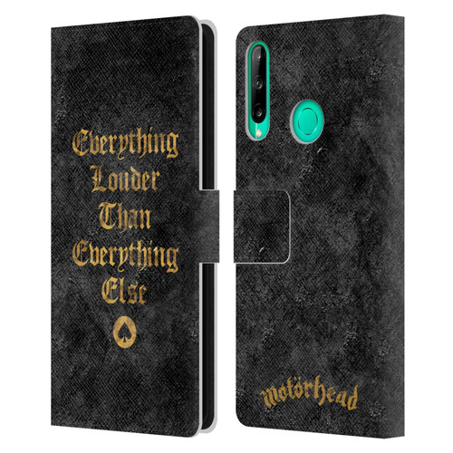 Motorhead Key Art Everything Louder Leather Book Wallet Case Cover For Huawei P40 lite E