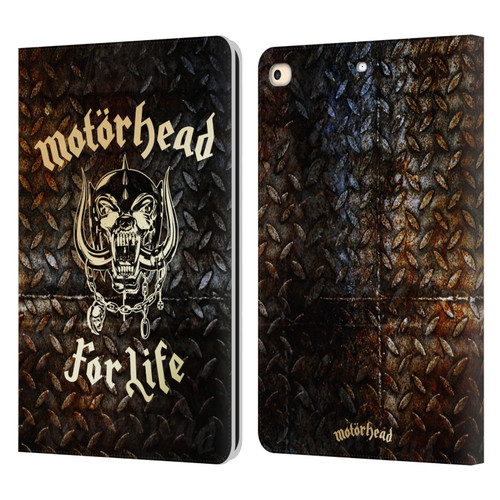 Motorhead Key Art For Life Leather Book Wallet Case Cover For Apple iPad 9.7 2017 / iPad 9.7 2018