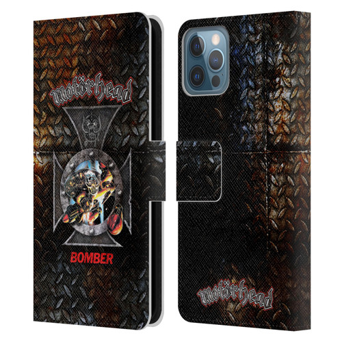 Motorhead Key Art Bomber Cross Leather Book Wallet Case Cover For Apple iPhone 12 / iPhone 12 Pro