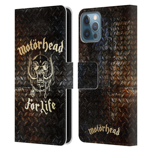 Motorhead Key Art For Life Leather Book Wallet Case Cover For Apple iPhone 12 / iPhone 12 Pro