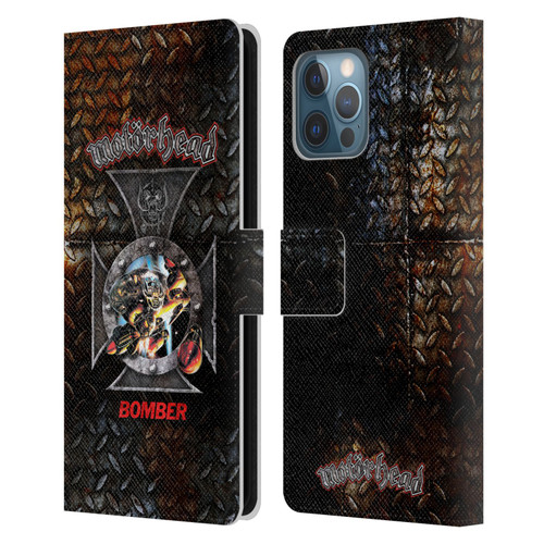 Motorhead Key Art Bomber Cross Leather Book Wallet Case Cover For Apple iPhone 12 Pro Max