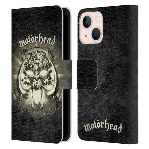 Motorhead Key Art Overkill Leather Book Wallet Case Cover For Apple iPhone 13 Mini