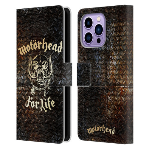 Motorhead Key Art For Life Leather Book Wallet Case Cover For Apple iPhone 14 Pro Max