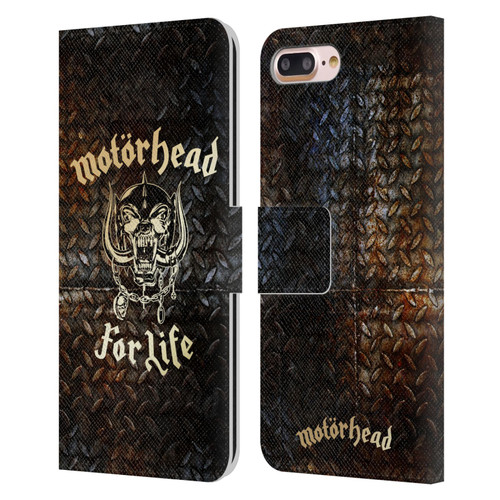 Motorhead Key Art For Life Leather Book Wallet Case Cover For Apple iPhone 7 Plus / iPhone 8 Plus