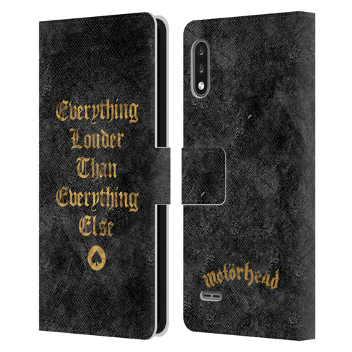 Motorhead Key Art Everything Louder Leather Book Wallet Case Cover For LG K22