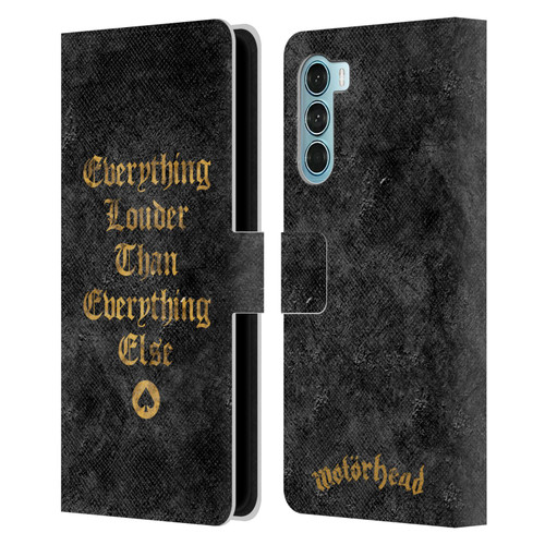 Motorhead Key Art Everything Louder Leather Book Wallet Case Cover For Motorola Edge S30 / Moto G200 5G