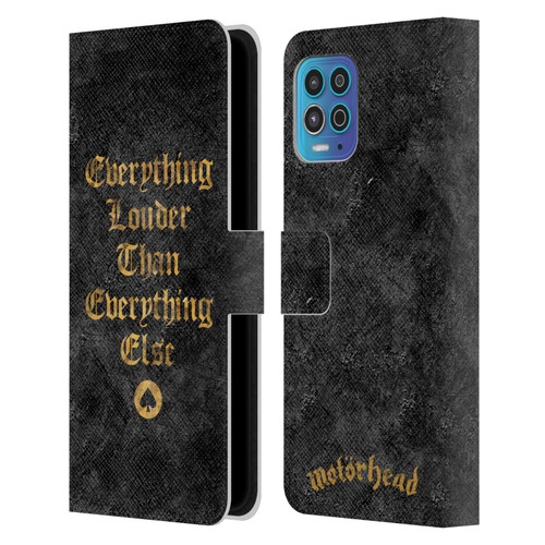 Motorhead Key Art Everything Louder Leather Book Wallet Case Cover For Motorola Moto G100