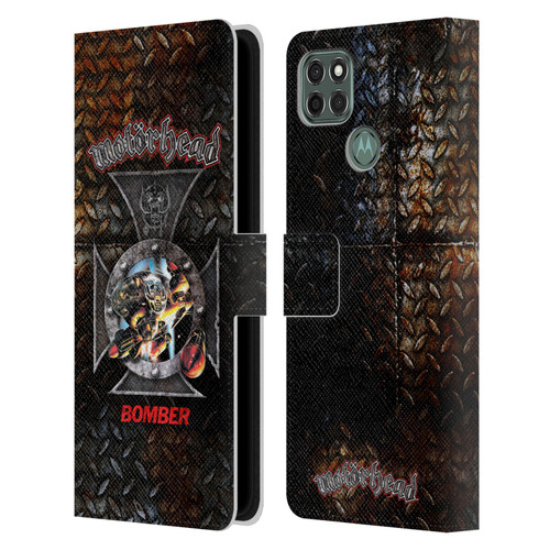 Motorhead Key Art Bomber Cross Leather Book Wallet Case Cover For Motorola Moto G9 Power