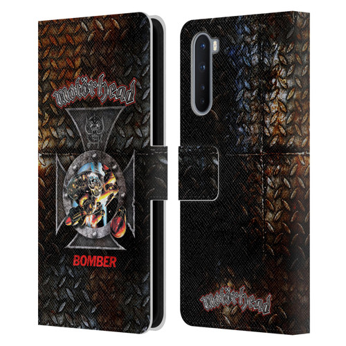 Motorhead Key Art Bomber Cross Leather Book Wallet Case Cover For OnePlus Nord 5G