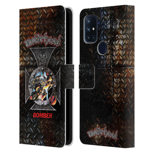 Motorhead Key Art Bomber Cross Leather Book Wallet Case Cover For OnePlus Nord N10 5G