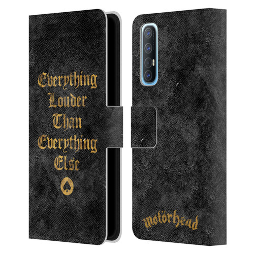 Motorhead Key Art Everything Louder Leather Book Wallet Case Cover For OPPO Find X2 Neo 5G