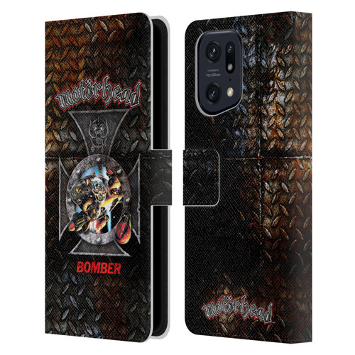 Motorhead Key Art Bomber Cross Leather Book Wallet Case Cover For OPPO Find X5 Pro