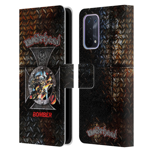 Motorhead Key Art Bomber Cross Leather Book Wallet Case Cover For OPPO A54 5G