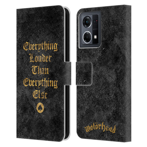 Motorhead Key Art Everything Louder Leather Book Wallet Case Cover For OPPO Reno8 4G
