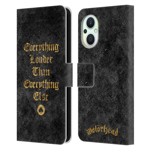 Motorhead Key Art Everything Louder Leather Book Wallet Case Cover For OPPO Reno8 Lite