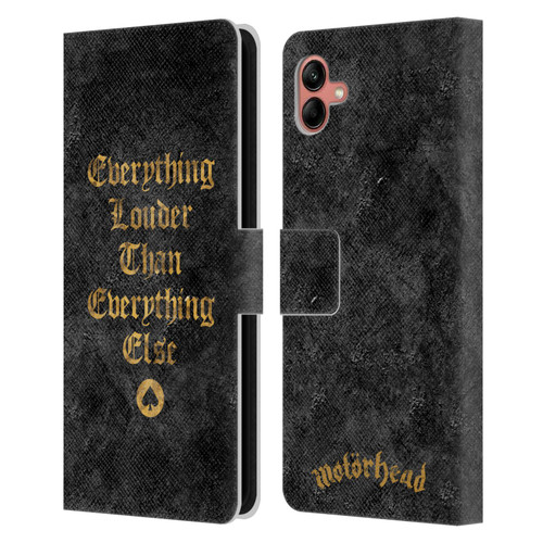 Motorhead Key Art Everything Louder Leather Book Wallet Case Cover For Samsung Galaxy A04 (2022)