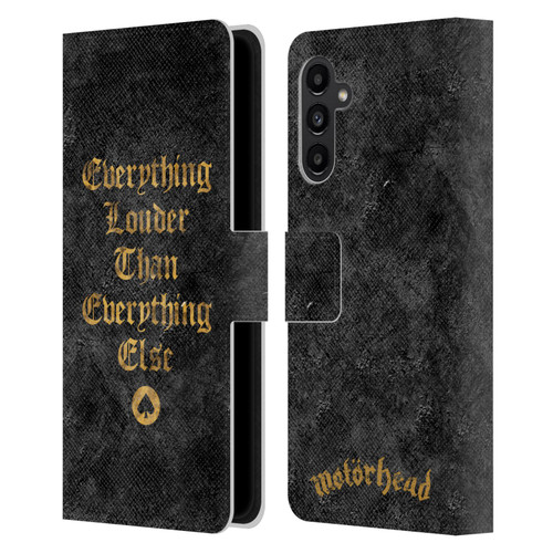Motorhead Key Art Everything Louder Leather Book Wallet Case Cover For Samsung Galaxy A13 5G (2021)