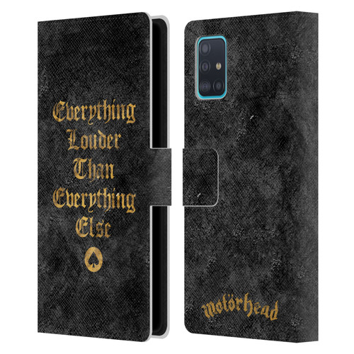 Motorhead Key Art Everything Louder Leather Book Wallet Case Cover For Samsung Galaxy A51 (2019)