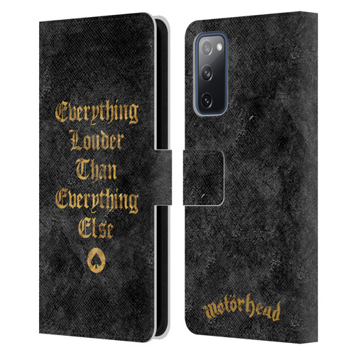 Motorhead Key Art Everything Louder Leather Book Wallet Case Cover For Samsung Galaxy S20 FE / 5G