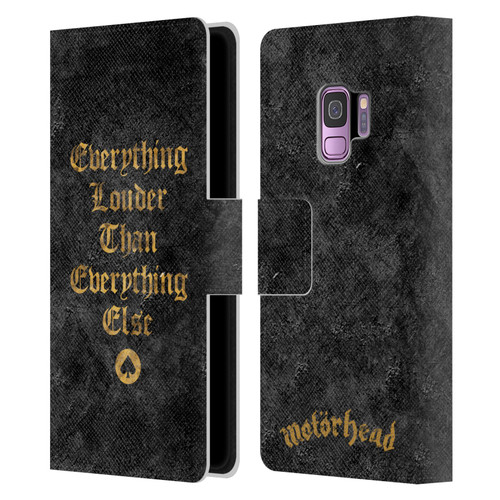 Motorhead Key Art Everything Louder Leather Book Wallet Case Cover For Samsung Galaxy S9