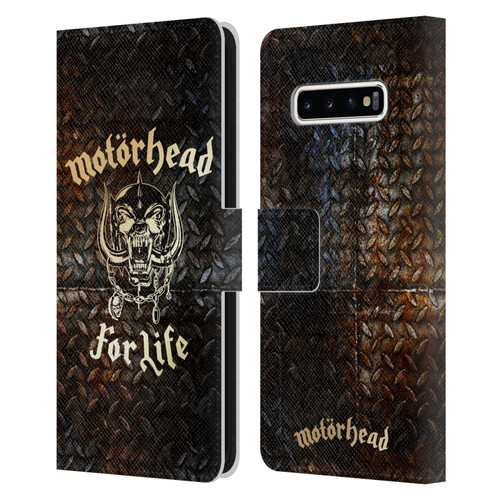 Motorhead Key Art For Life Leather Book Wallet Case Cover For Samsung Galaxy S10+ / S10 Plus