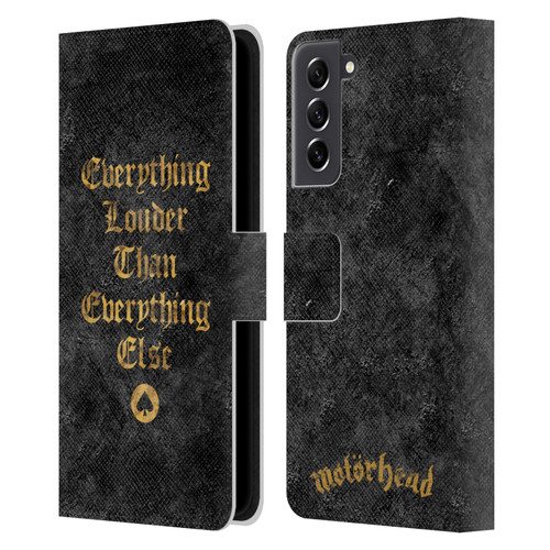 Motorhead Key Art Everything Louder Leather Book Wallet Case Cover For Samsung Galaxy S21 FE 5G