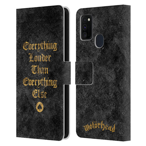 Motorhead Key Art Everything Louder Leather Book Wallet Case Cover For Samsung Galaxy M30s (2019)/M21 (2020)