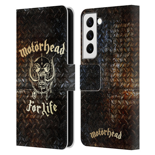 Motorhead Key Art For Life Leather Book Wallet Case Cover For Samsung Galaxy S22 5G