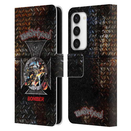 Motorhead Key Art Bomber Cross Leather Book Wallet Case Cover For Samsung Galaxy S23 5G