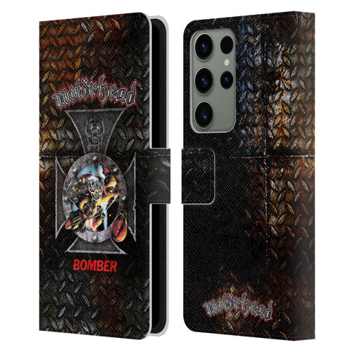 Motorhead Key Art Bomber Cross Leather Book Wallet Case Cover For Samsung Galaxy S23 Ultra 5G