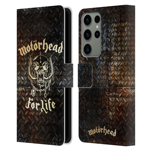 Motorhead Key Art For Life Leather Book Wallet Case Cover For Samsung Galaxy S23 Ultra 5G