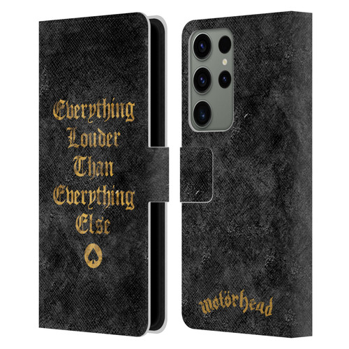 Motorhead Key Art Everything Louder Leather Book Wallet Case Cover For Samsung Galaxy S23 Ultra 5G